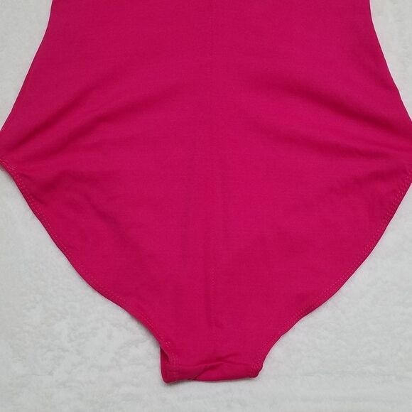 VINTAGE Fizzical Pink Full Coverage Bodysuit Med - Picture 14 of 16
